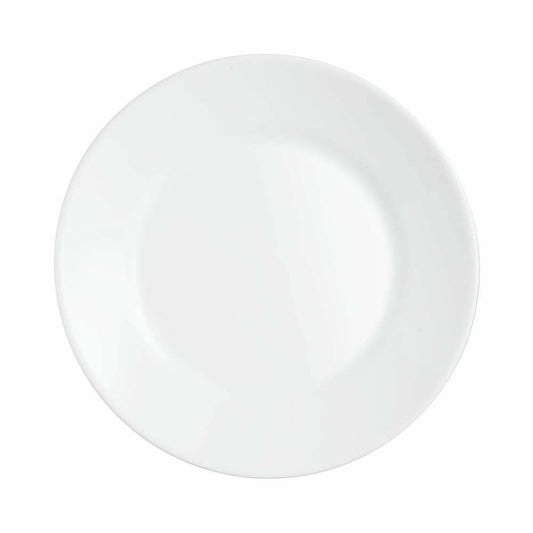 Plate set Arcoroc Restaurant White Glass (Ø 23,5 cm) (6 uds) Arcoroc