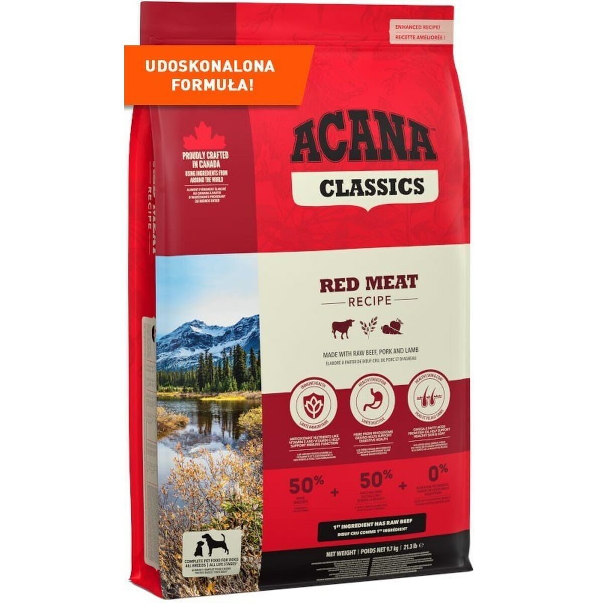 Fodder Acana Dog TF Classics Red Adult Veal Lamb Pig 9,7 Kg Acana