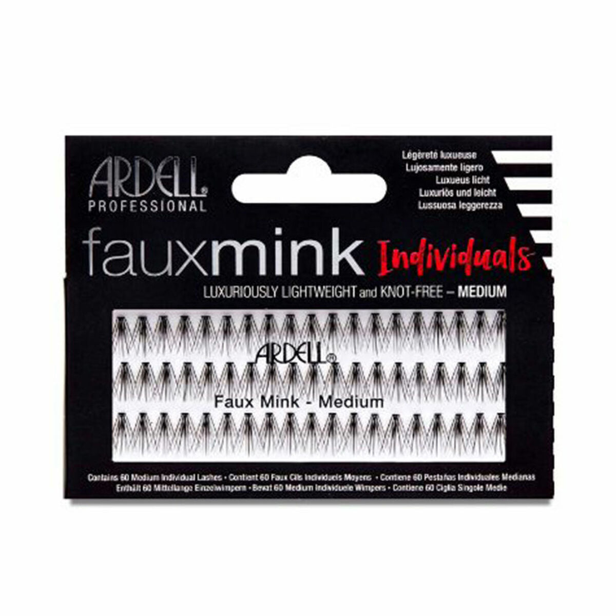 Set of false eyelashes Ardell Medium Black Individual 60 Pieces Ardell