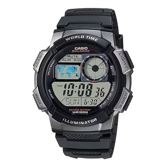 Men's Watch Casio WORLD TIME ILLUMINATOR Black (Ø 43 mm) Casio