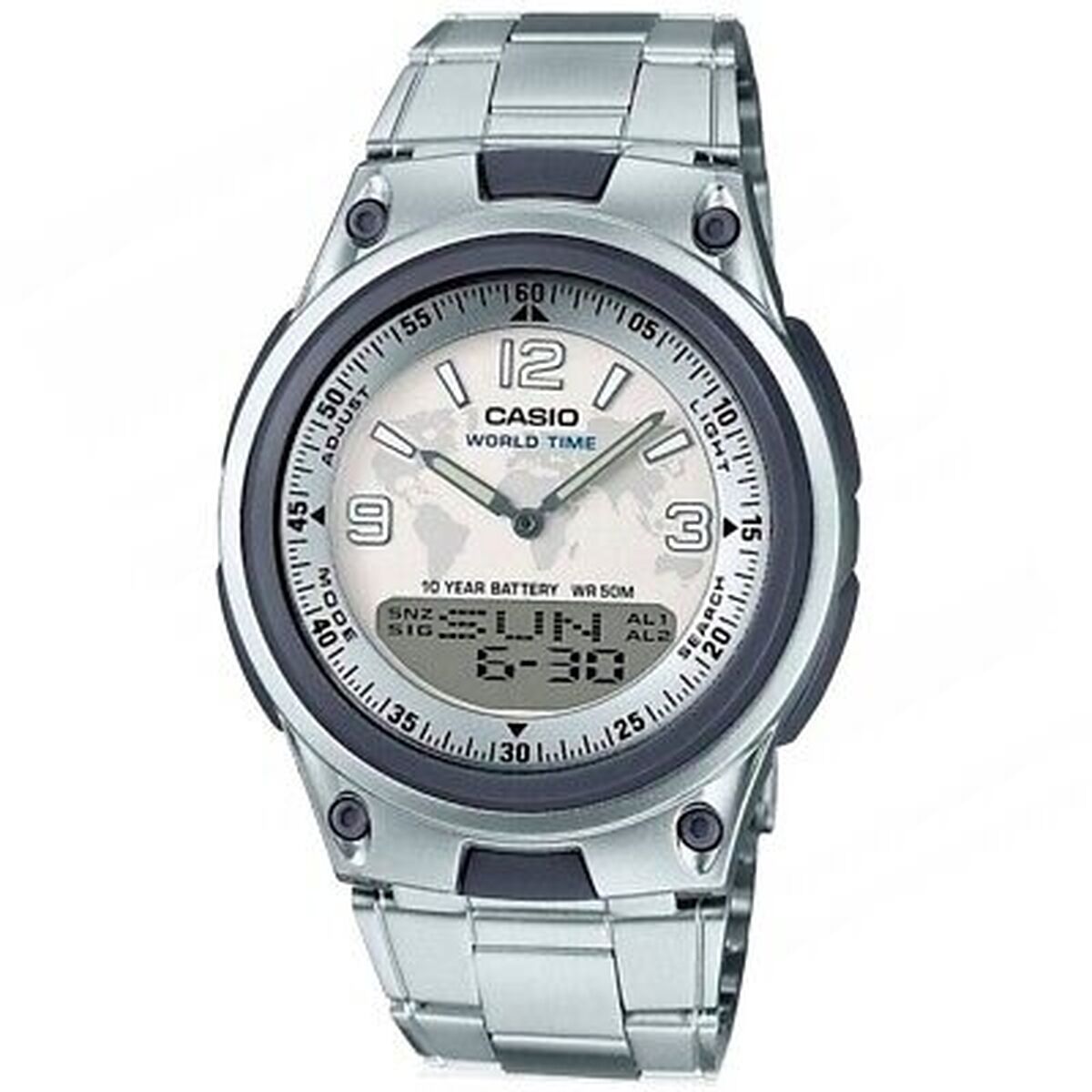 Men's Watch Casio ILLUMINATOR TELEMEMO 30 Silver (Ø 40 mm) Casio