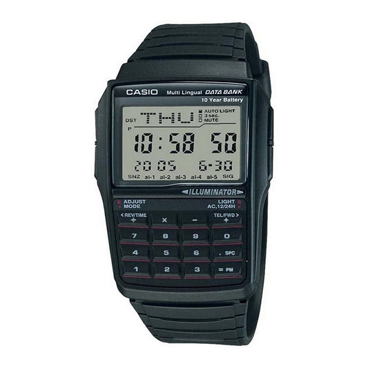 Men's Watch Casio DATABANK CALCULATOR Black Grey Casio