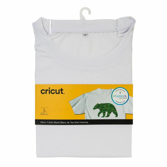 Customisable T-shirt for cutting plotter Cricut Men's White L Cricut