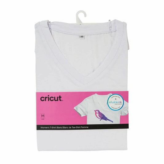 Customisable T-shirt for cutting plotter Cricut Women's White Cricut