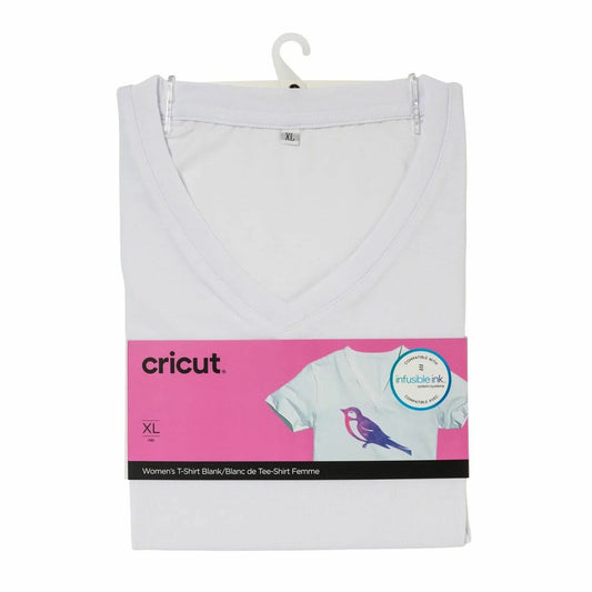 Customisable T-shirt for cutting plotter Cricut Women's White Cricut