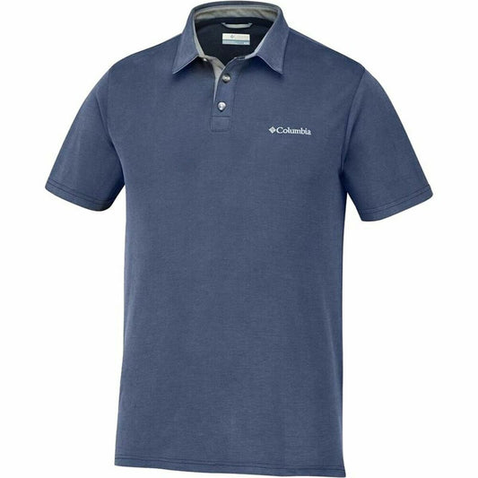 Men’s Short Sleeve Polo Shirt Columbia Nelson Point™ Blue Columbia