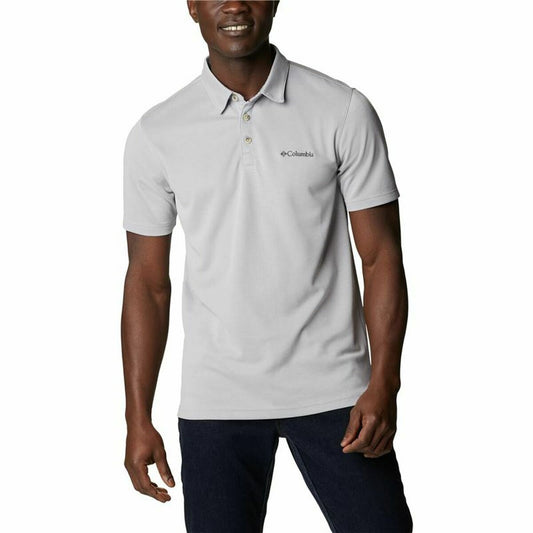 Men’s Short Sleeve Polo Shirt Columbia Nelson Point™ Grey Columbia