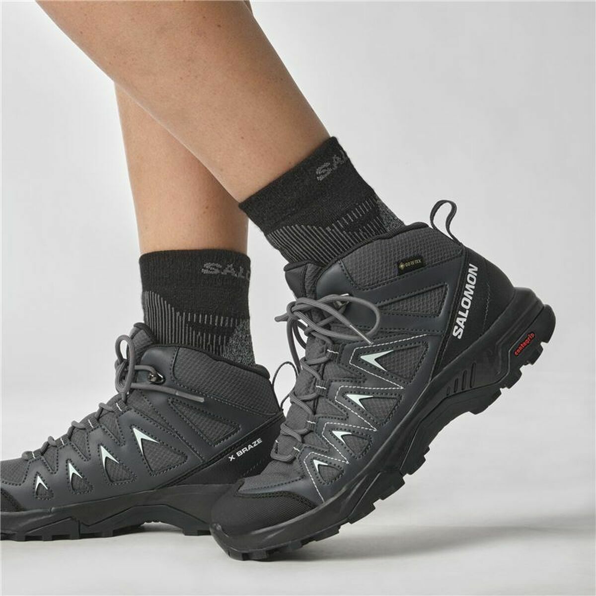 Hiking Boots Salomon X Braze Mid Gore-Tex Lady Black Salomon