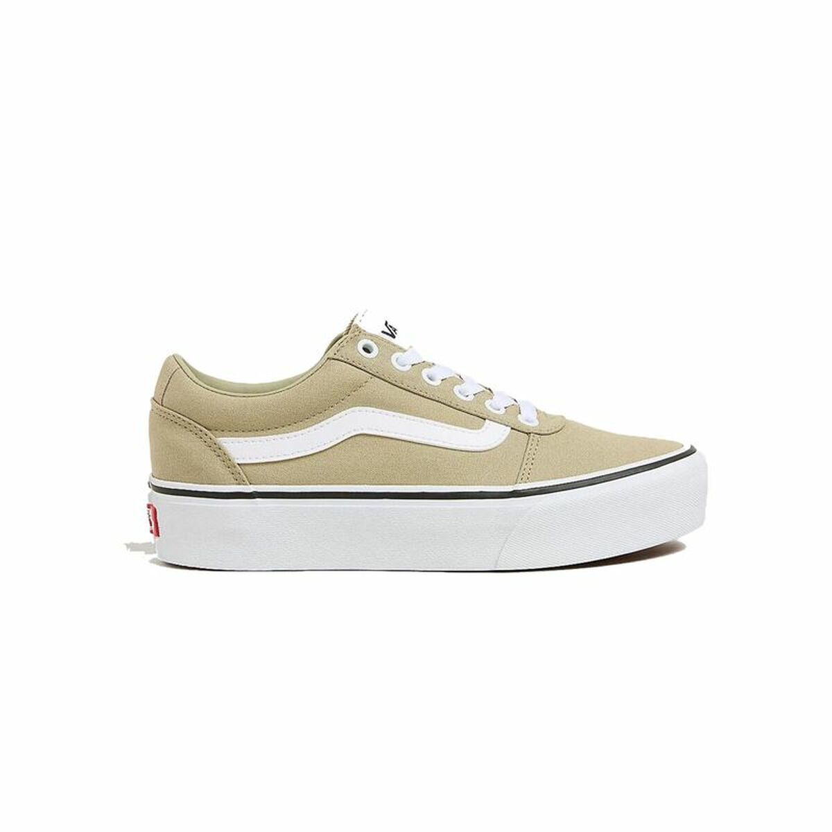 Women's casual trainers Vans Ward Platform Cnvs Elm Beige Light brown Vans