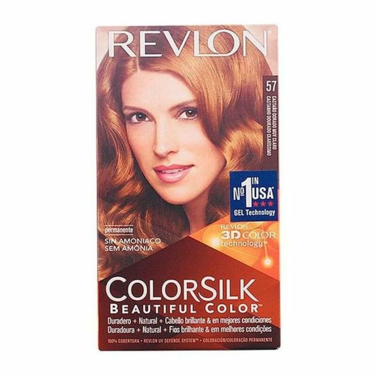 Tinte Sin Amoniaco Colorsilk Revlon I0021837 Castaño Muy Claro Dorado (1 Unidad)