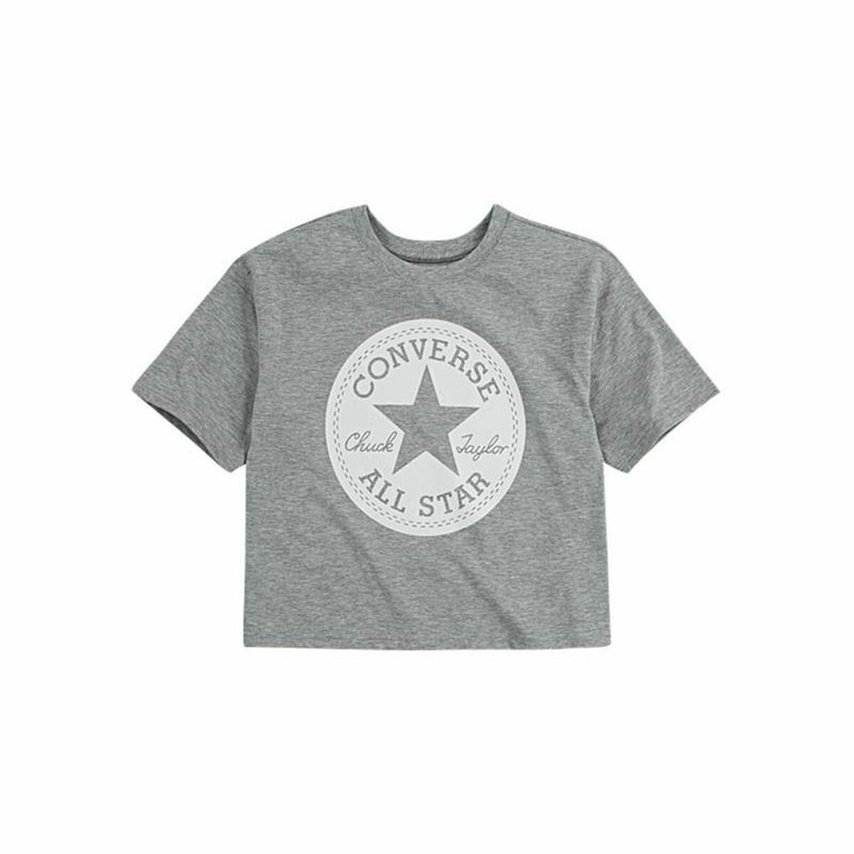 Short Sleeve T-Shirt Converse Chuck Patch Boxy Grey Converse