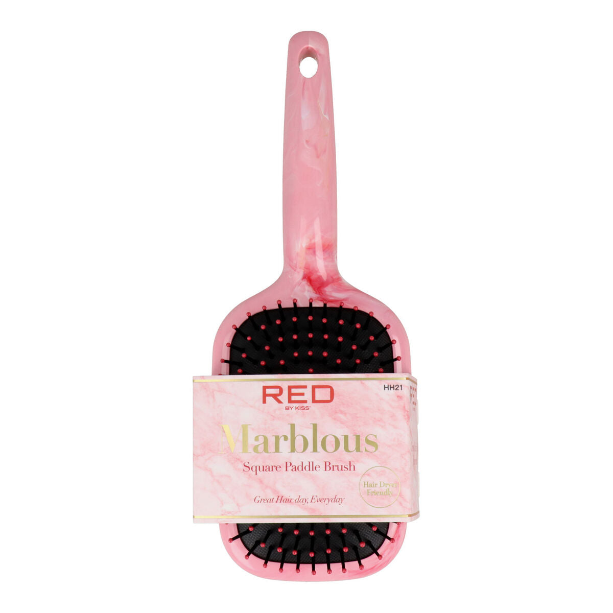 Detangling Hairbrush Red Kiss Kiss Marblous Pink Squared Red Kiss