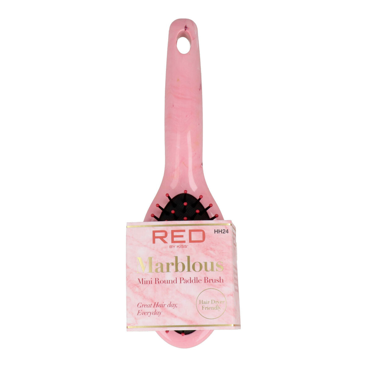 Detangling Hairbrush Red Kiss Kiss Marblous Pink Circular Red Kiss