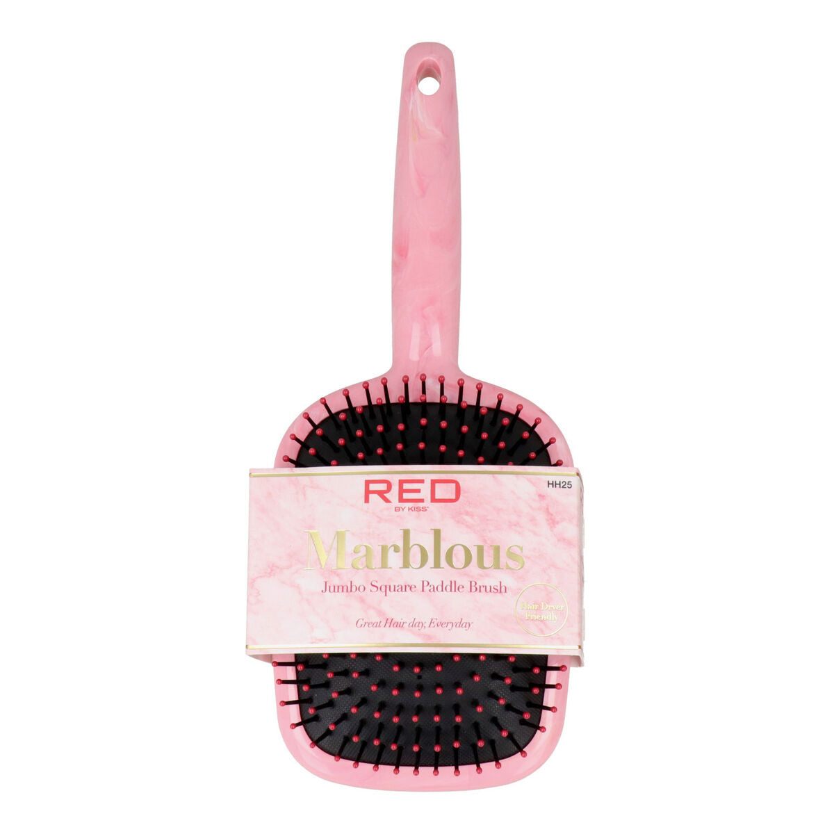 Detangling Hairbrush Red Kiss Kiss Marblous Pink Red Kiss