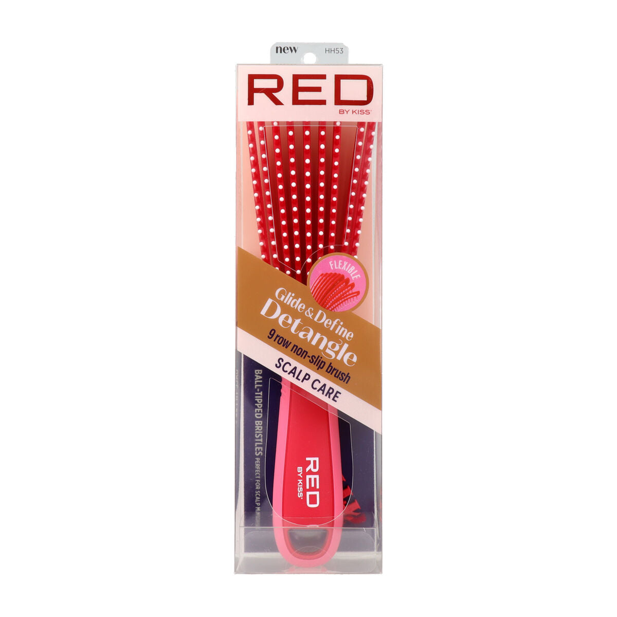 Detangling Hairbrush Red Kiss Kiss Ez Red Kiss