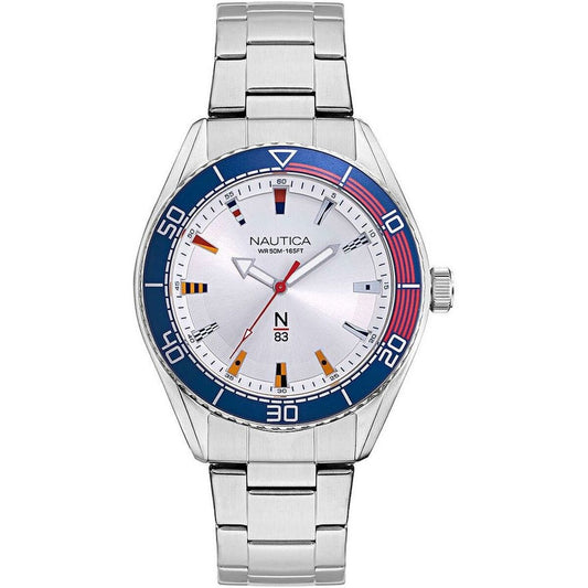 Men's Watch Nautica NAPFWS005 Silver (Ø 44 mm)