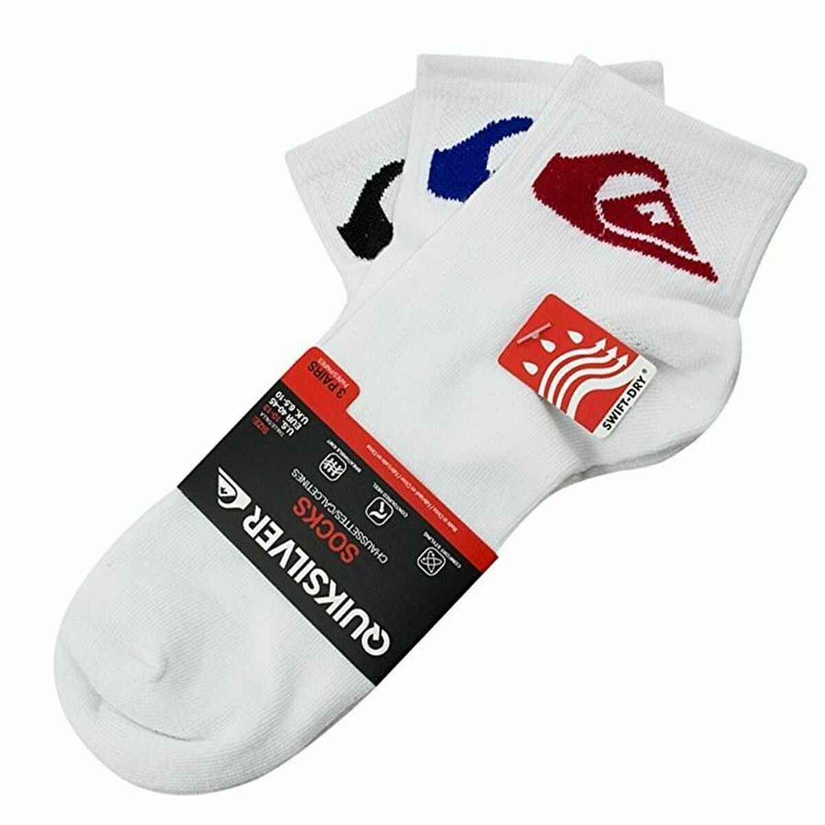 Ankle Socks QuikSilver Sportswear White 3 pairs QuikSilver