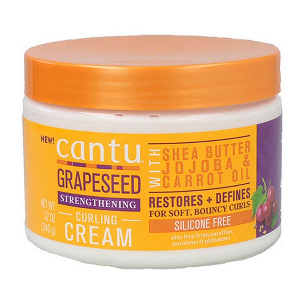 Hair Mask Cantu Grapeseed Curling Cream (340 g) Cantu