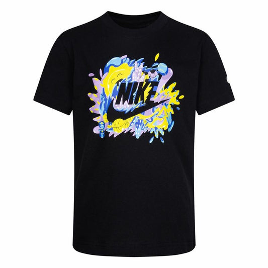 Child's Short Sleeve T-Shirt Nike Sport Splash Black Nike