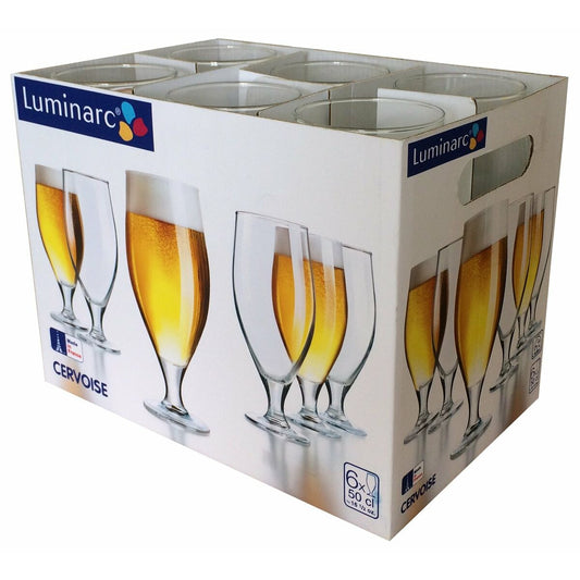 Beer Glass Luminarc Spirit Bar Transparent Glass 500 ml 6 Units (Pack 6x) Luminarc