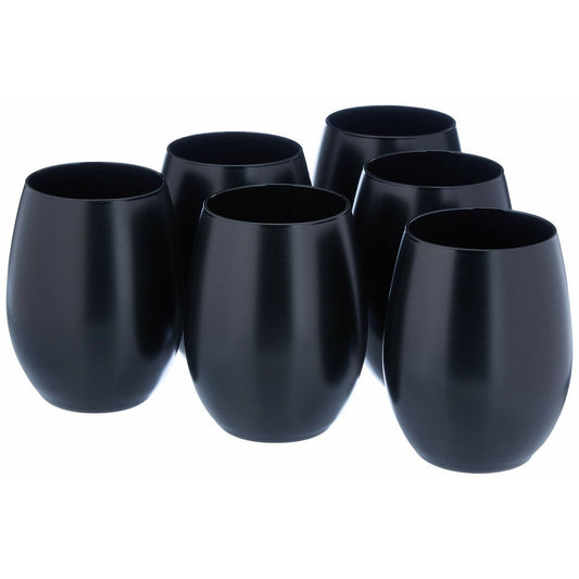 Set of glasses Chef&Sommelier PRIMARY BLACK Black Glass 360 ml 6 Pieces Chef and Sommelier