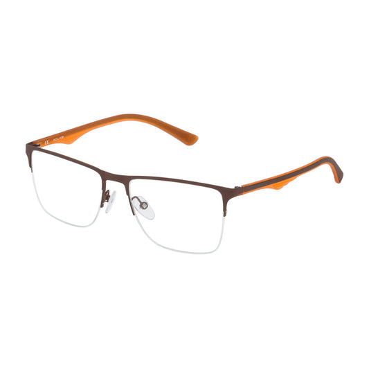 Men' Spectacle frame Police VPL398-53090L Brown Ø 53 mm Police