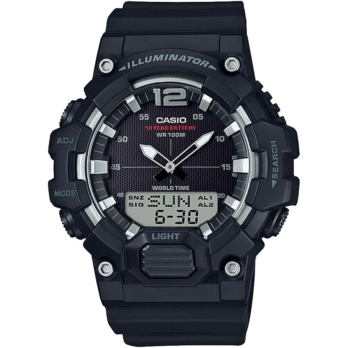 Men's Watch Casio ILLUMINATOR Black (Ø 53 mm) Casio