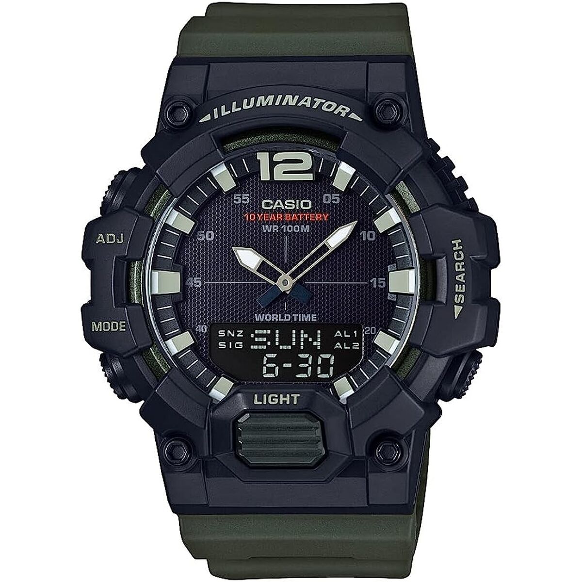 Men's Watch Casio ILLUMINATOR BLACK - ARMY GREEN (Ø 48 mm) Casio