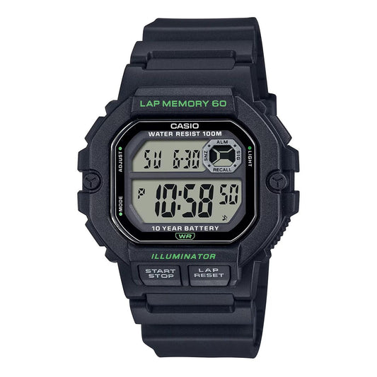 Men's Watch Casio ILLUMINATOR Black (Ø 44,5 mm) Casio