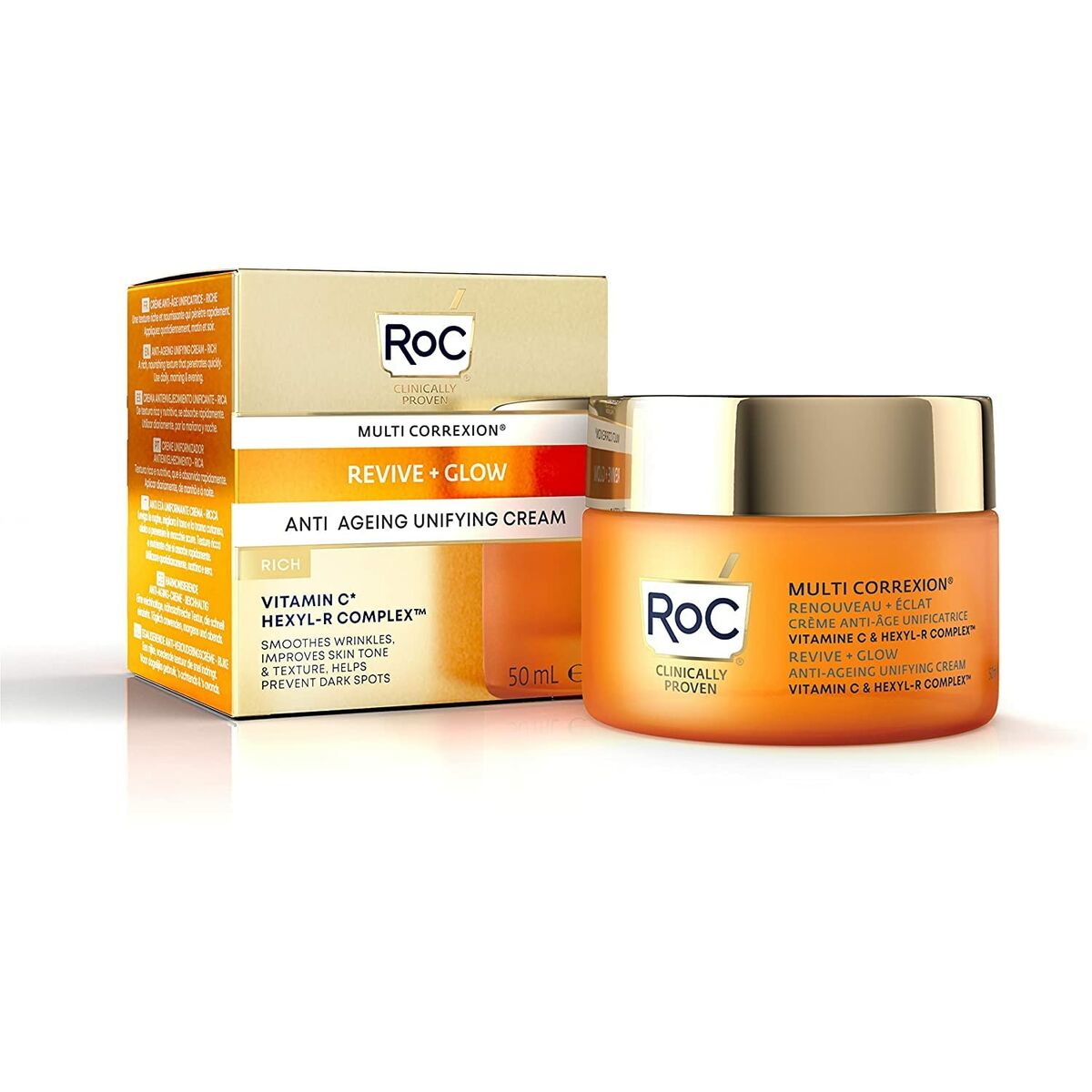 Anti-Ageing Cream Roc Multi Correxion Revive + Glow (50 ml)