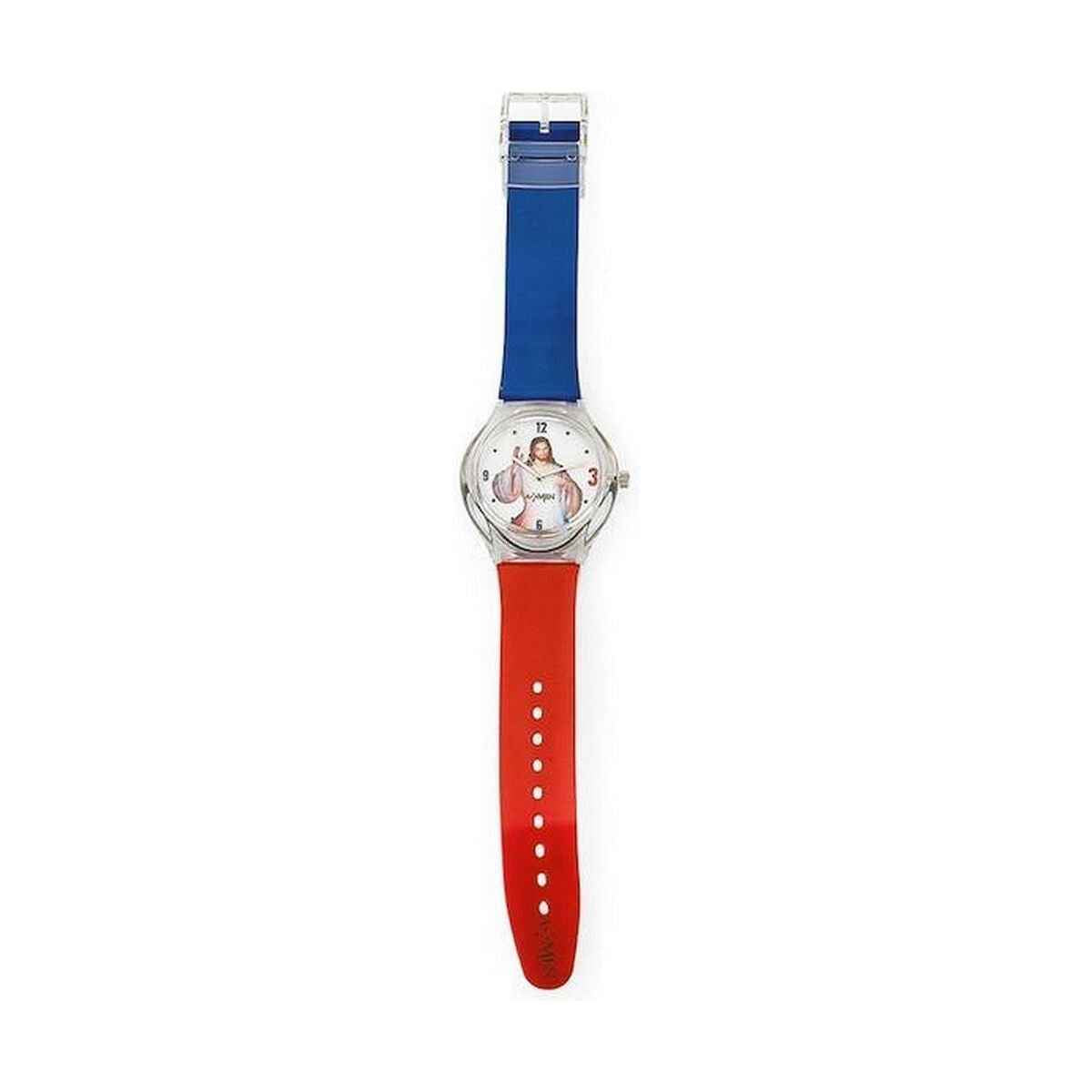 Unisex Watch Amen GESÙ Rosso Blu (Ø 39 mm) Amen