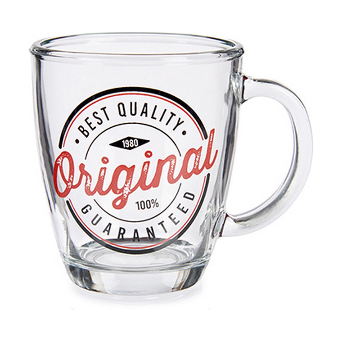 Mug Original Transparent Glass (320 ml) (6 Units) Vivalto