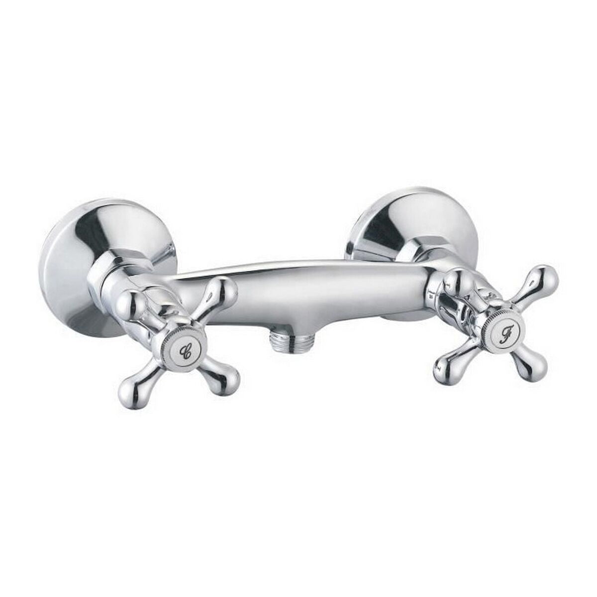 Two-handle Faucet Rousseau Beverley Grey Metal Brass 15 cm Shower Rousseau