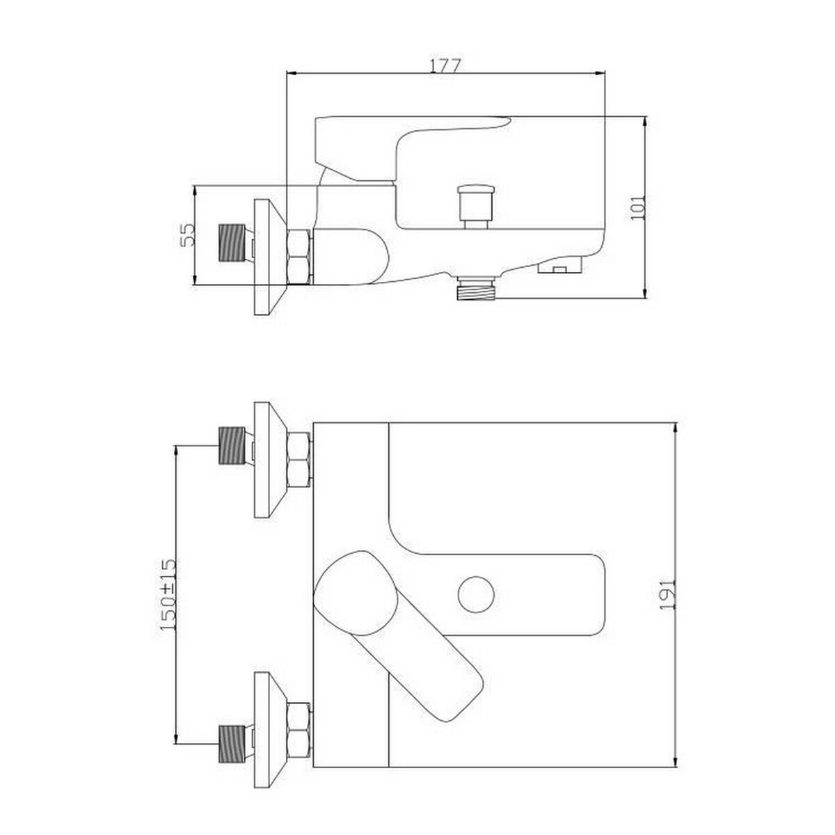 Mixer Tap Rousseau Grey Metal Brass 15 cm Rousseau