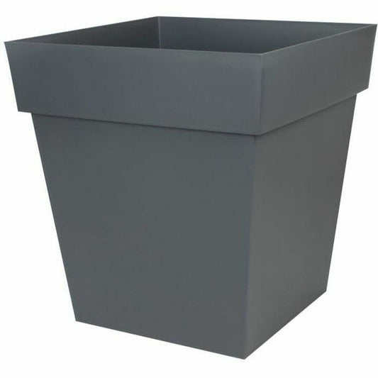 Planter EDA Tuscany Grey Dark grey Squared Ø 50 cm EDA