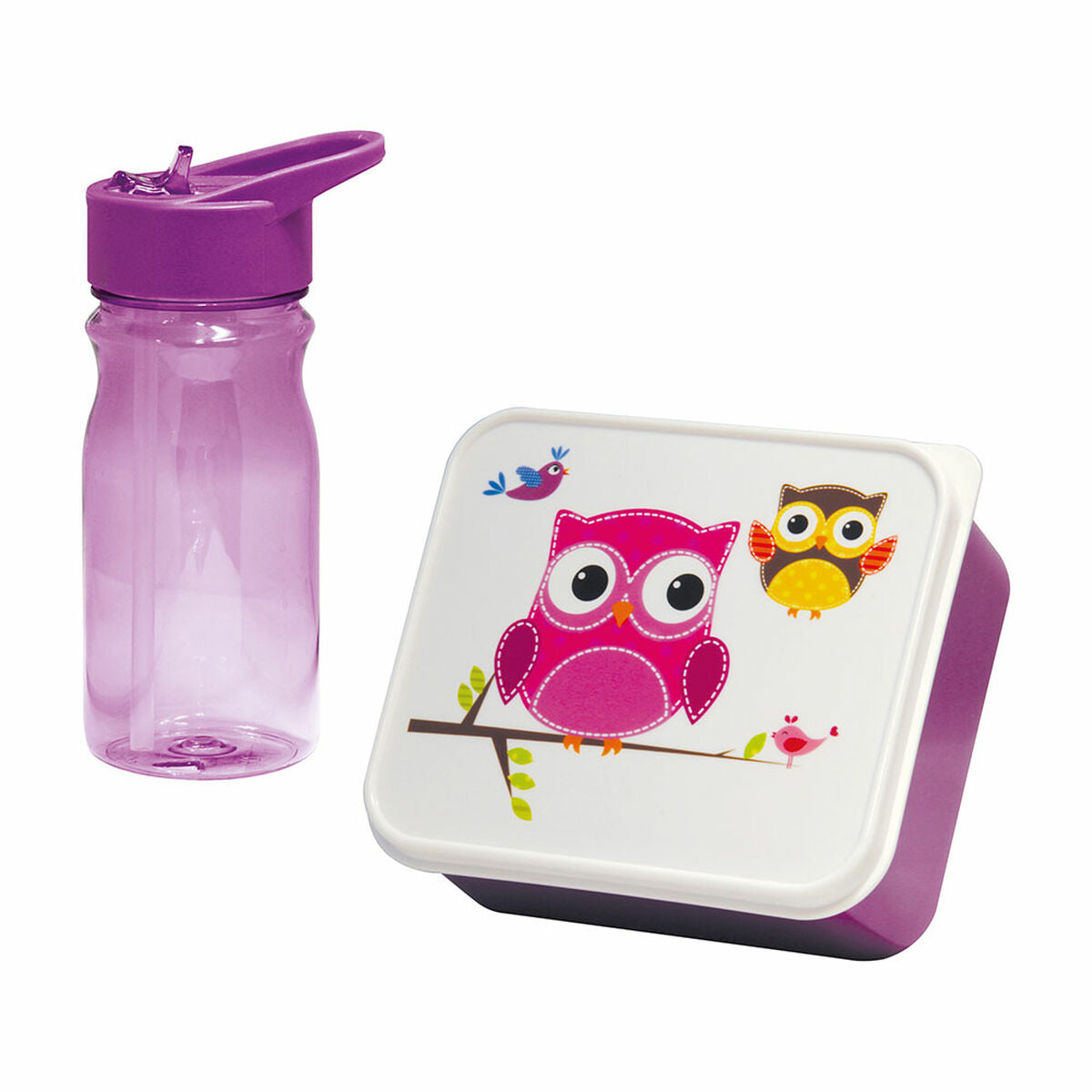 Picnic Holder and Bottle Included Mondex Owl Pink Mondex