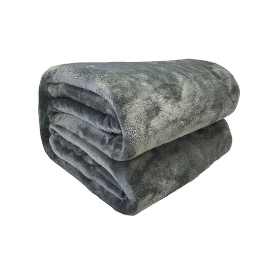 Blanket Poyet Motte Dark grey 240 x 220 cm Poyet Motte