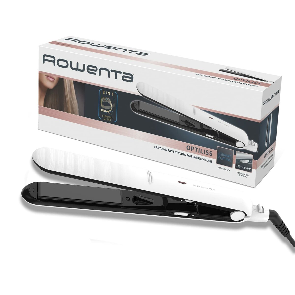 Hair Straightener Rowenta SF3210 White/Black Rowenta