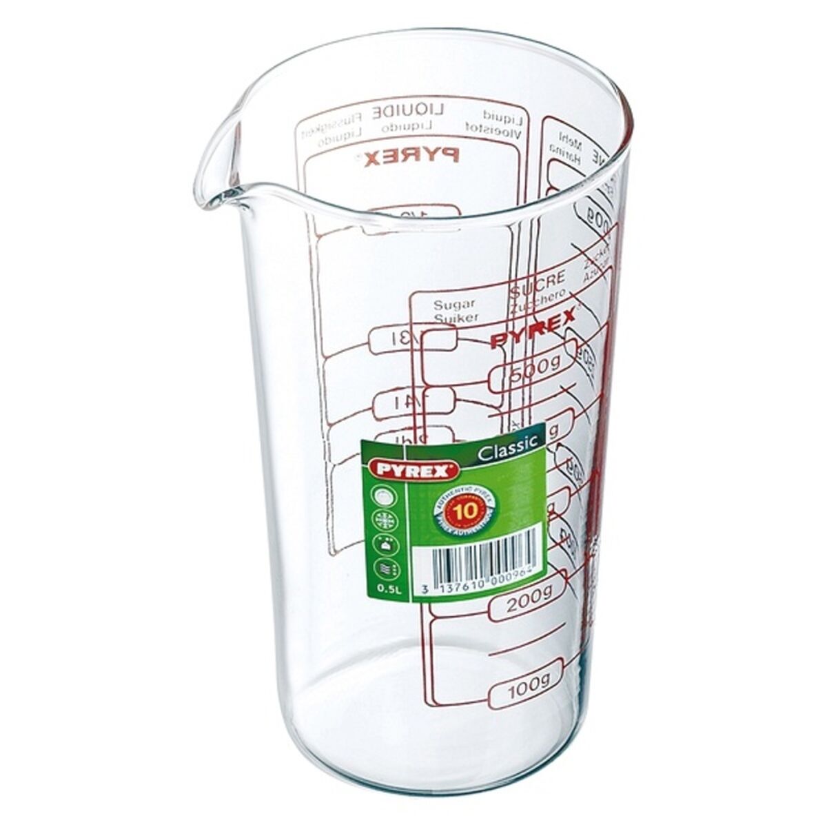 Glas Pyrex Classic Vidrio Durchsichtiges Glas (0,5 L)