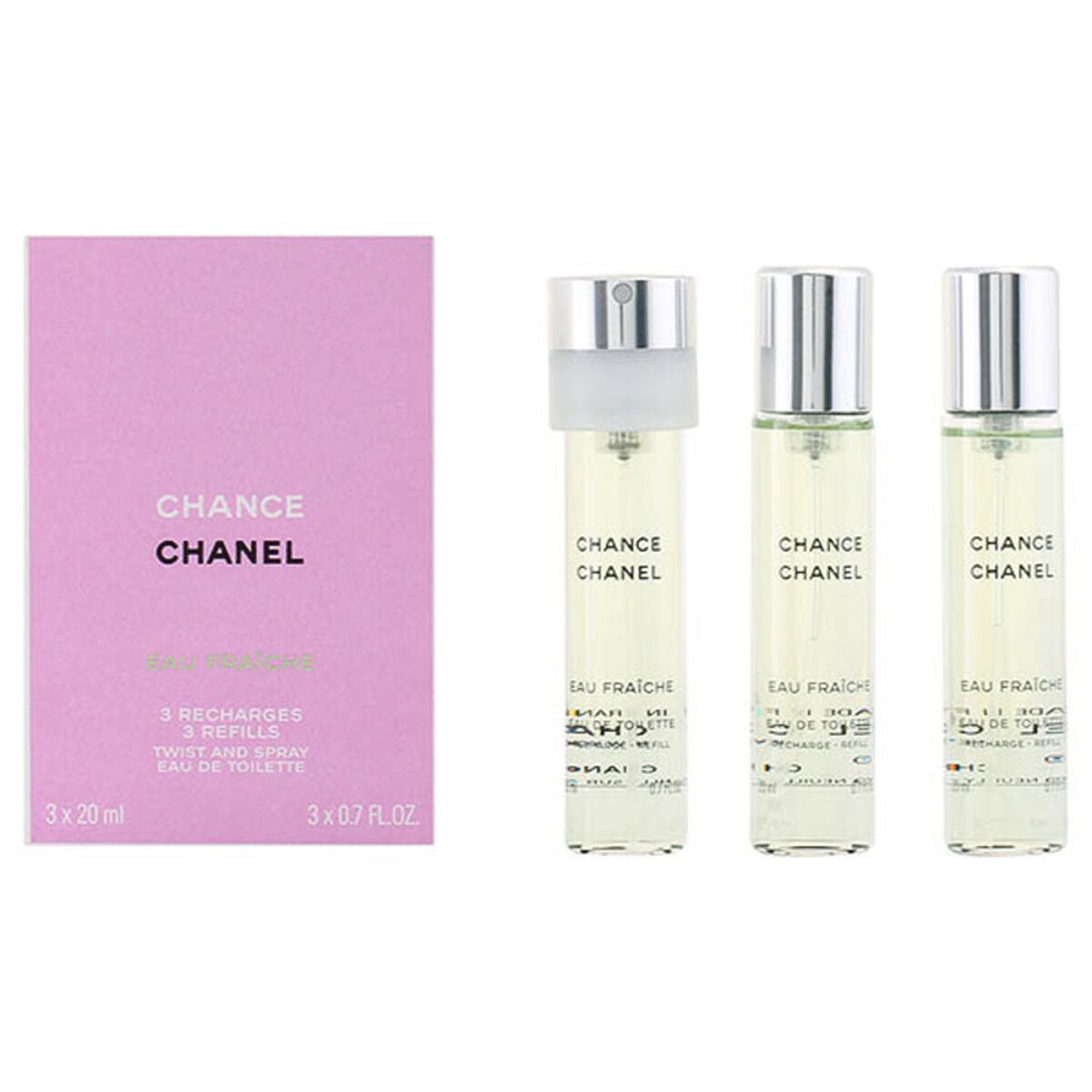 Women's Perfume Set Chance Eau Fraiche Chanel (3 pcs) Chance Eau Fraiche Chanel