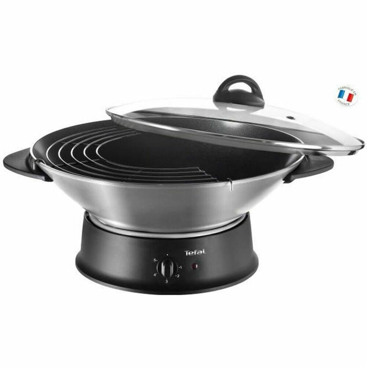 Wok Pan Tefal WO3000 Black Aluminium 1200 W Tefal