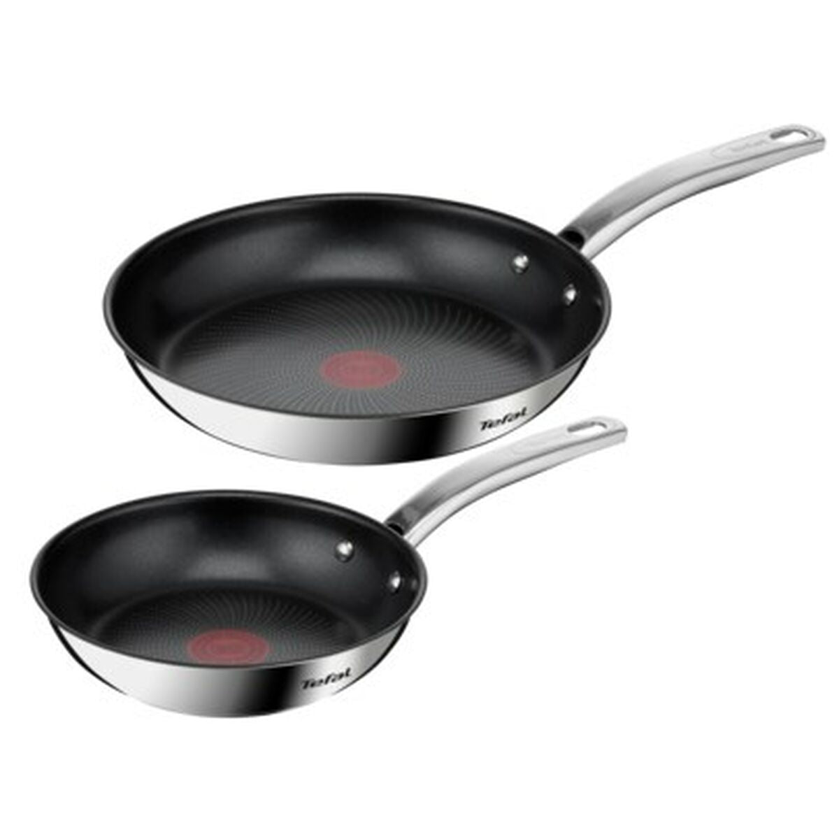 Set of Frying Pans Tefal B817S255 Steel Stainless steel 2 Pieces 2 Units Ø 20 cm Ø 26 cm Tefal