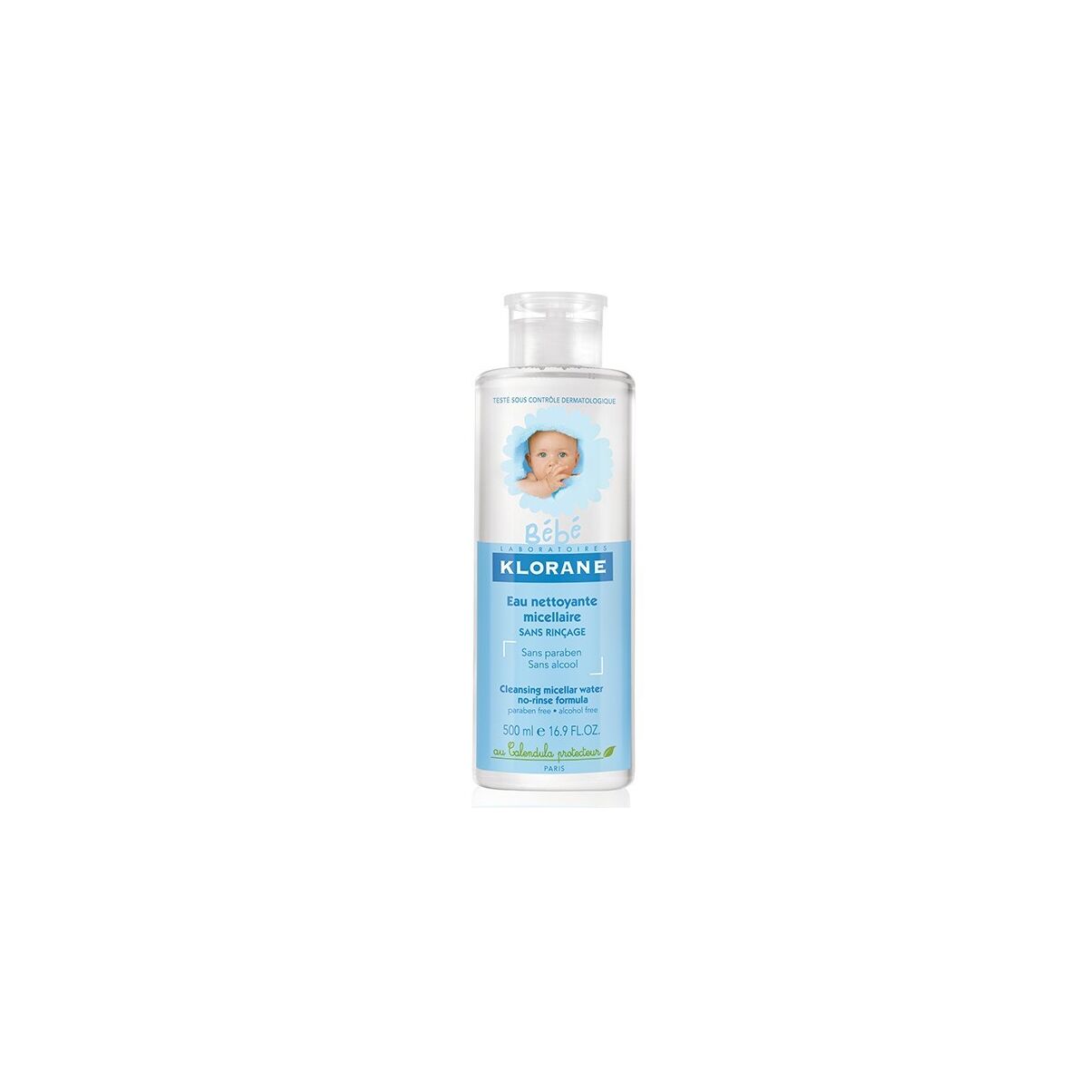 No-rinse Cleansing Water for Babies Klorane 500 ml Klorane