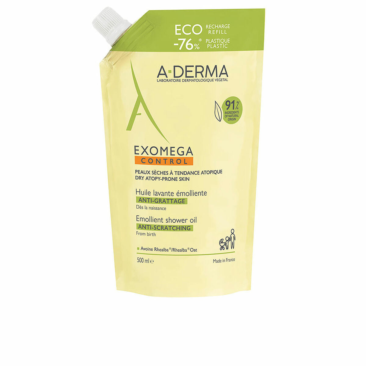 Shower Gel A-Derma Replacement Ideal for children and adults (500 ml)