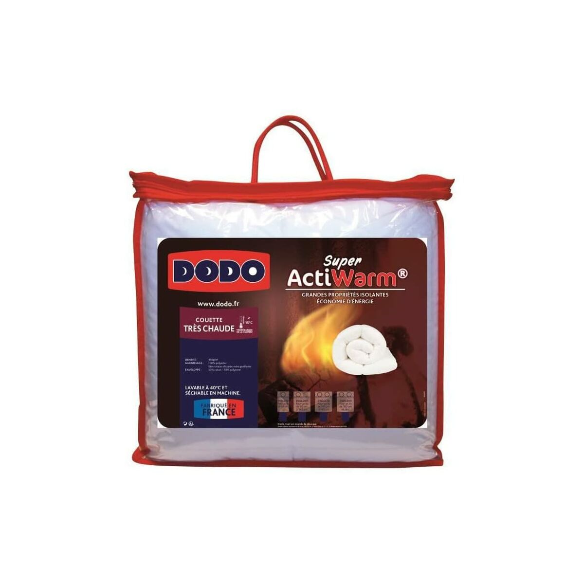 Duvet DODO Super ActiWarm White 450 g/m² 220 x 240 cm 240 x 220 cm DODO