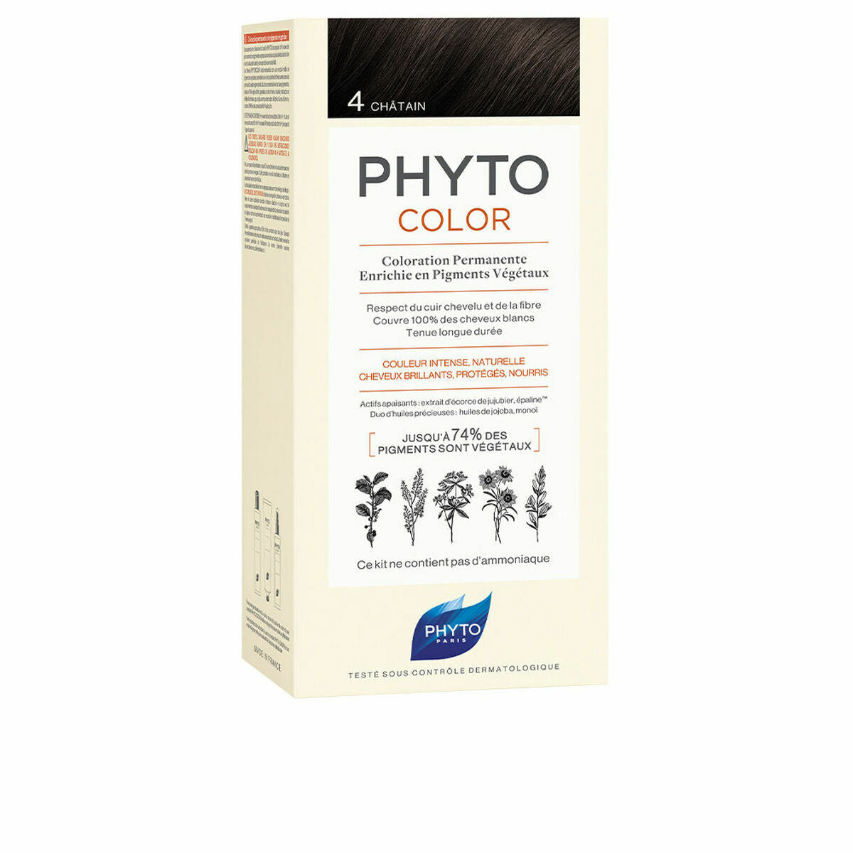 Permanent Colour Phyto Paris Phytocolor Ammonia-free 4-castaño Phyto Paris