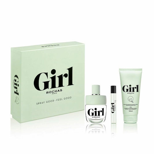 Women's Perfume Set Rochas Girl EDT 3 Pieces Rochas