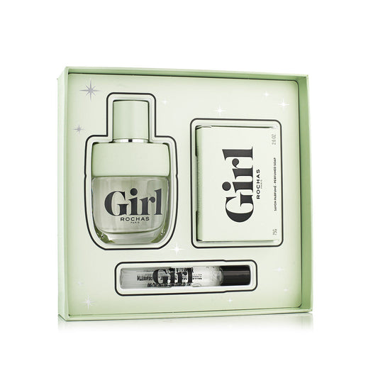 Women's Perfume Set Rochas Girl 3 Pieces Rochas