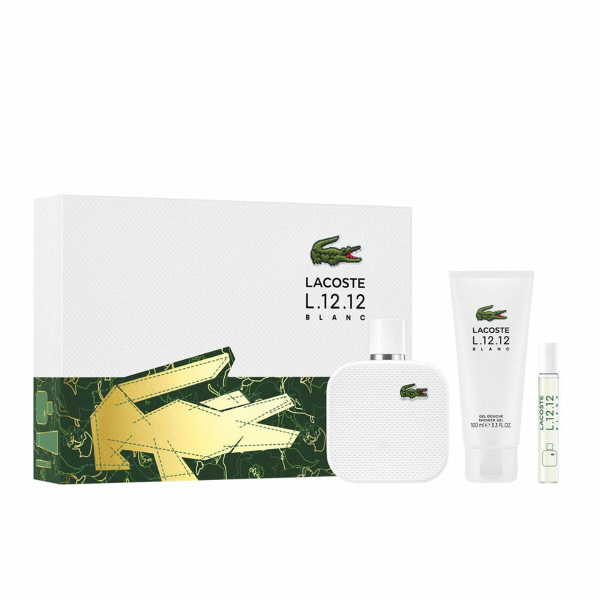 Men's Perfume Set Lacoste L. 12 .12 POUR LUI 3 Pieces Lacoste