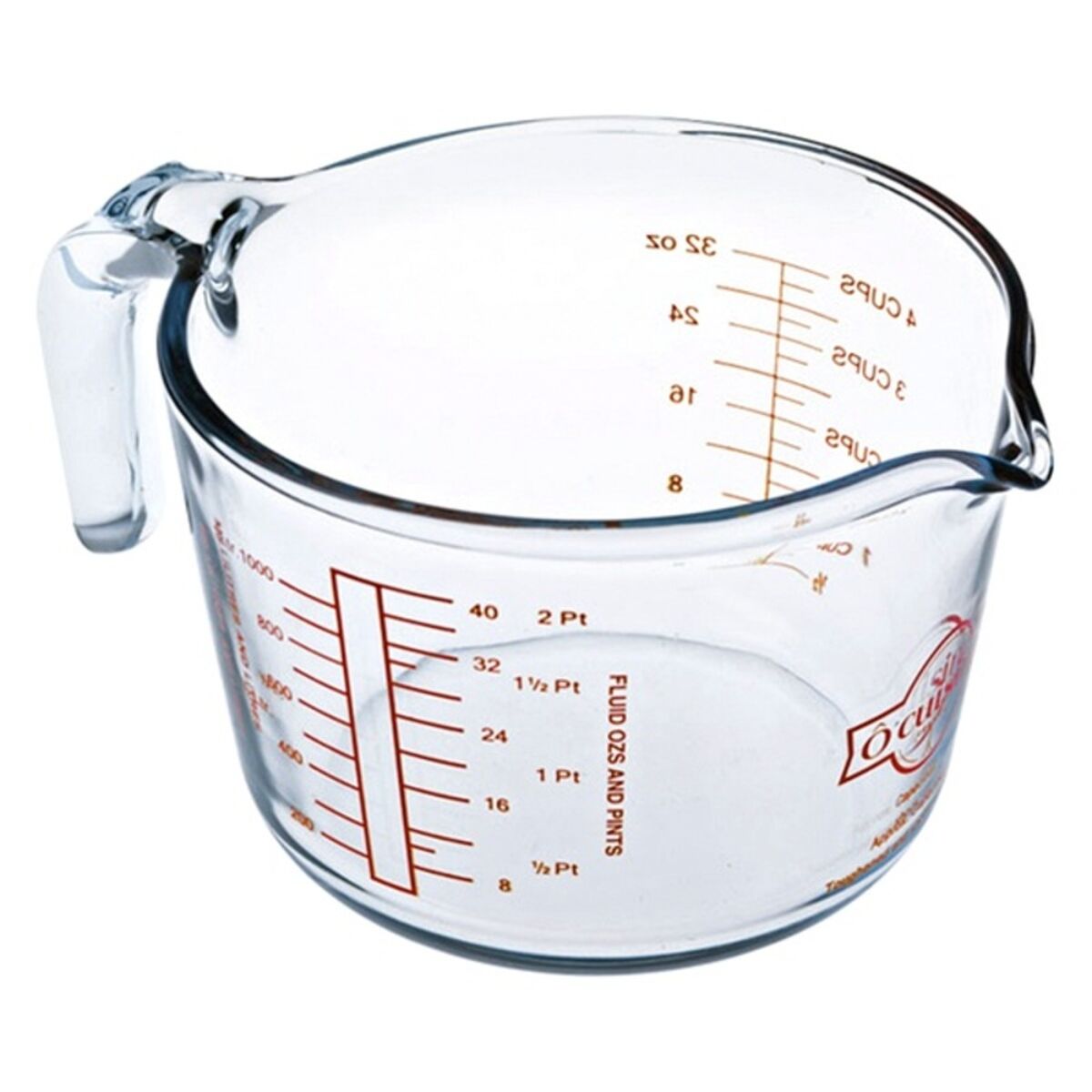 Measuring Jug Ô Cuisine Transparent Glass 1 L Ô Cuisine